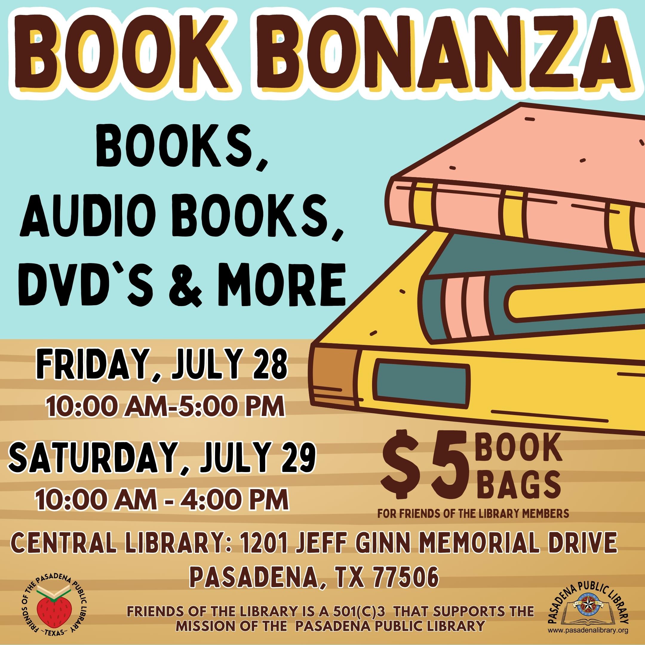 CENTRAL Friends' Book Bonanza Pasadena Public Library